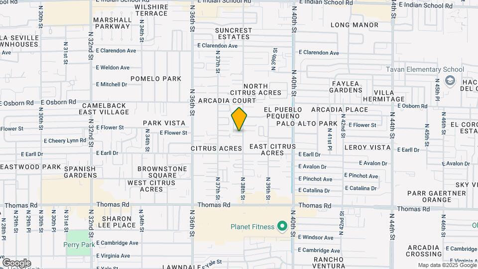 3136 N 38th St Map and Location Details