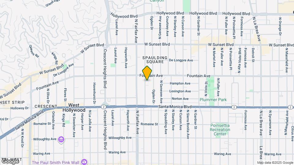 1220 N Orange Grove Ave Map and Location Details