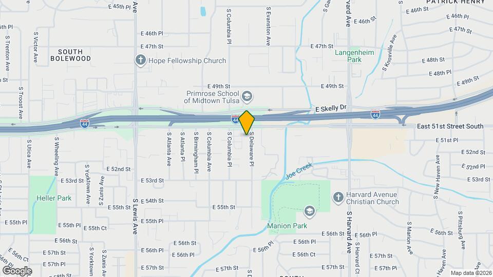 5112 S Delaware Pl Map and Location Details