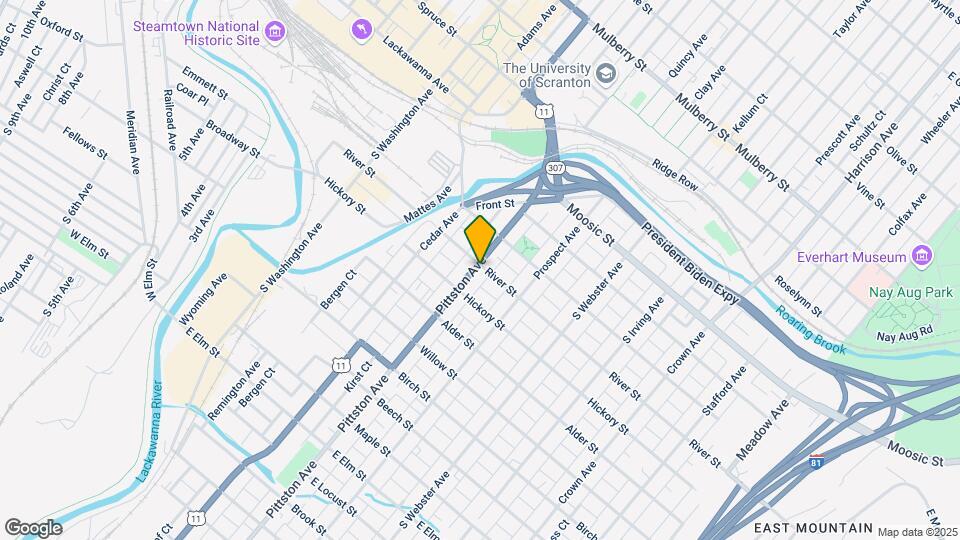 401 Pittston Ave Mapa y Detalles de la Ubicación
