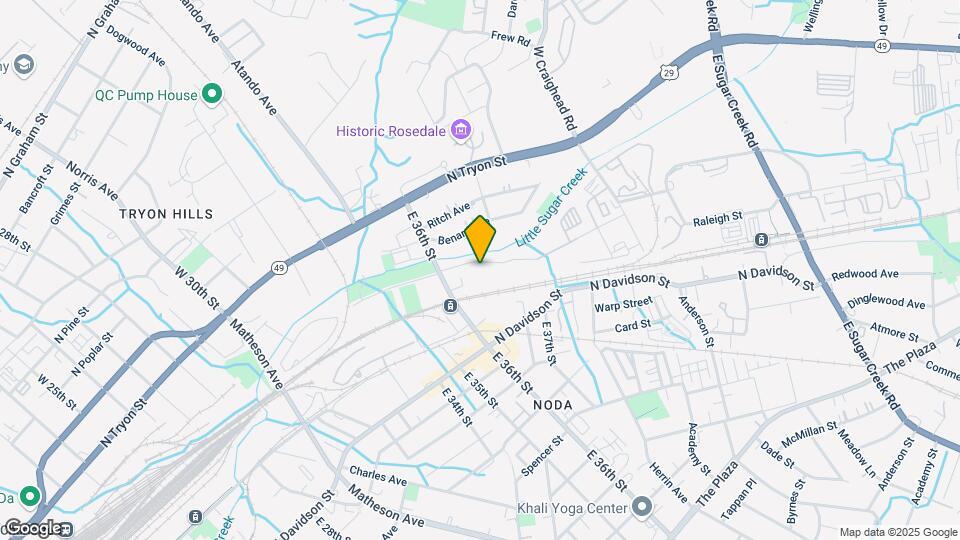 Link Apartments® NoDa 36th Mapa y Detalles de la Ubicación