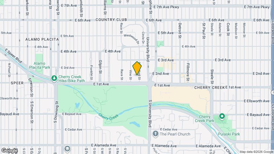 125 N Gaylord St Map and Location Details