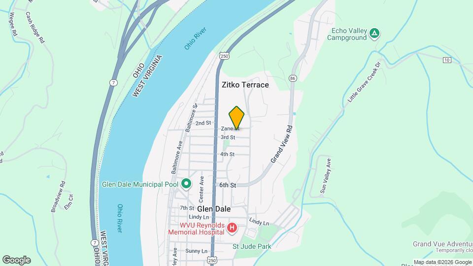 411 Zane St Map and Location Details