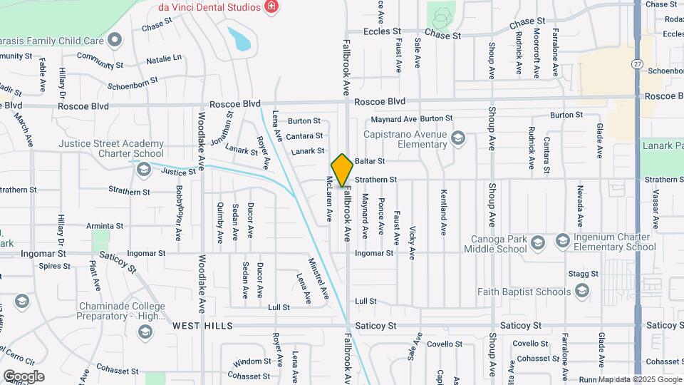 7941 Fallbrook Ave Map and Location Details