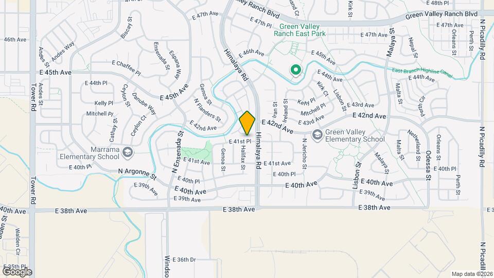 20019 E 41st Pl Map and Location Details