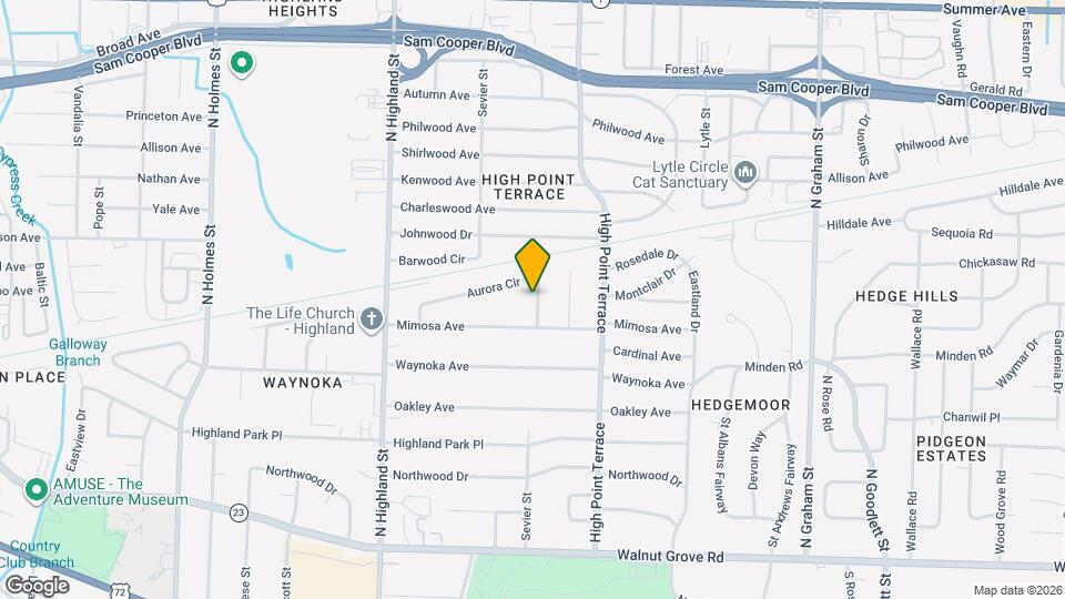 293 Aurora Cir Mapa y Detalles de la Ubicación