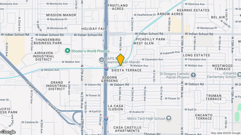 2402 W Weldon Ave Map and Location Details