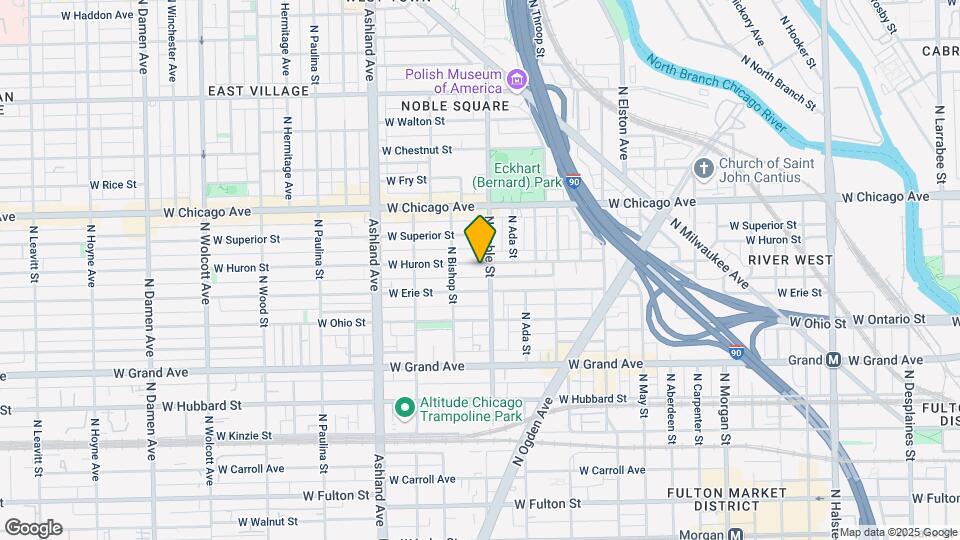 1421 W HURON St Mapa y Detalles de la Ubicación