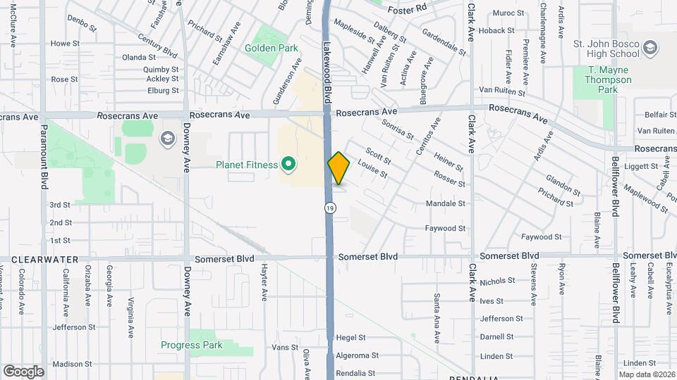14710 Lakewood Blvd Map and Location Details