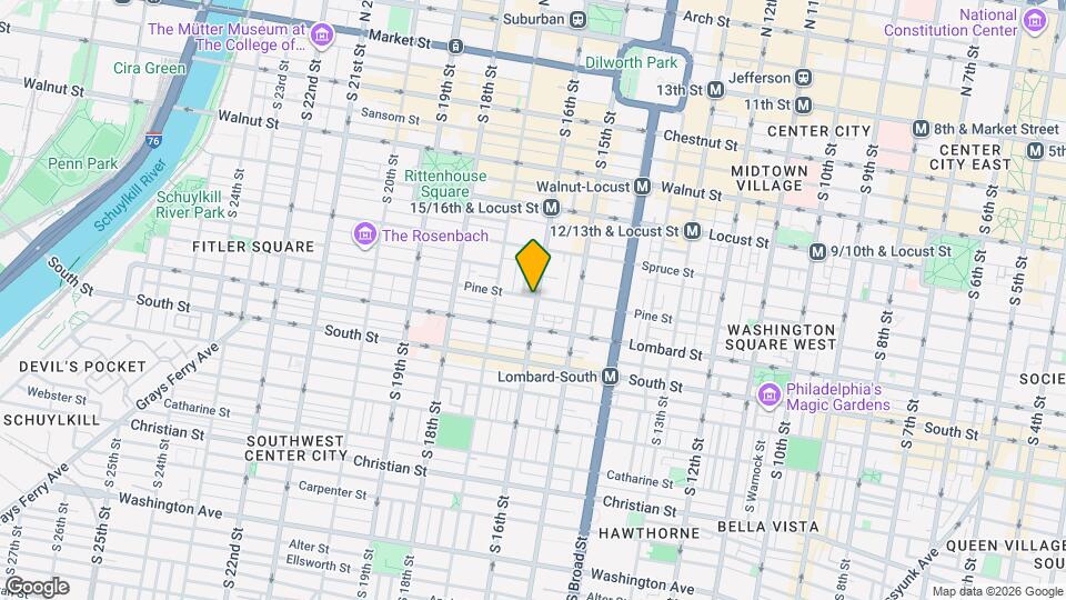 1600 Pine St Map and Location Details