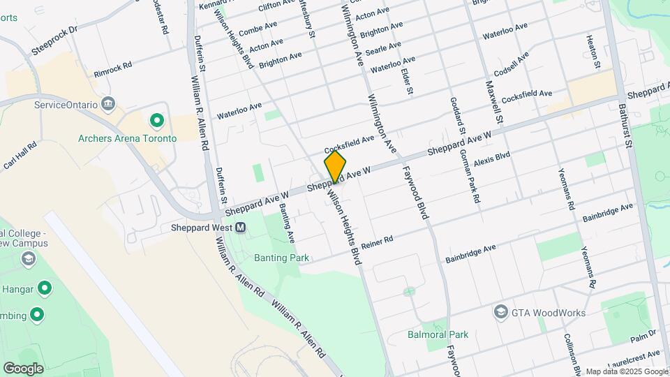 555 Wilson Heights Blvd Map and Location Details