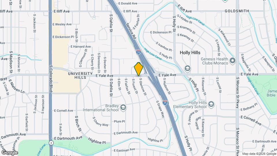2701 S Glencoe St Map and Location Details