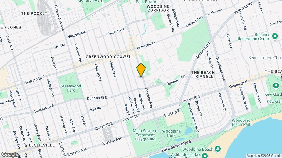 126 Coxwell Ave Map and Location Details