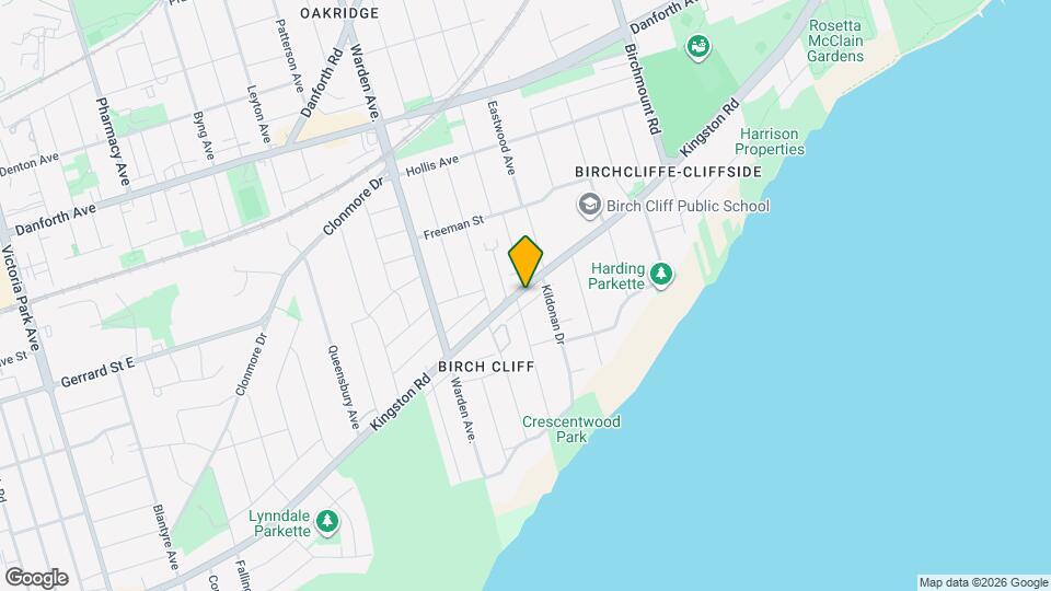 1547 Kingston Rd, Unit Rear Map and Location Details