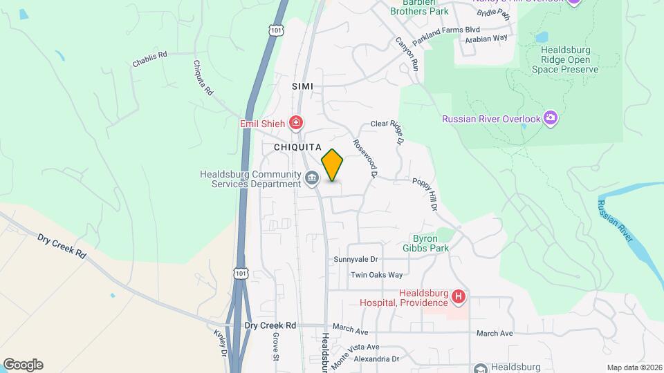 1560 Laurel St Map and Location Details