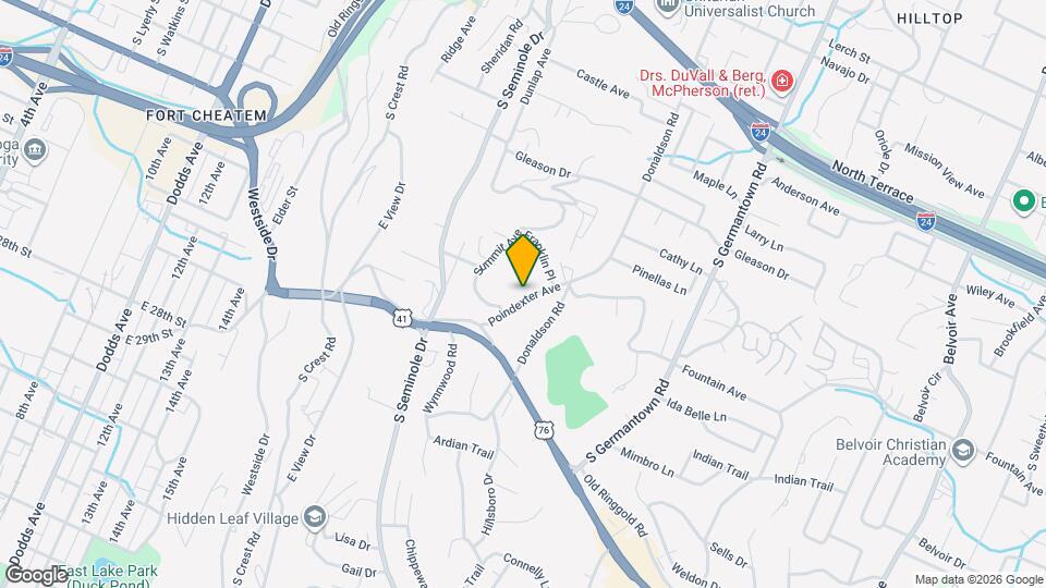 815 Poindexter Ave Map and Location Details