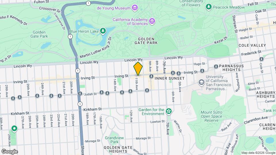 947 Irving St, Unit A Map and Location Details