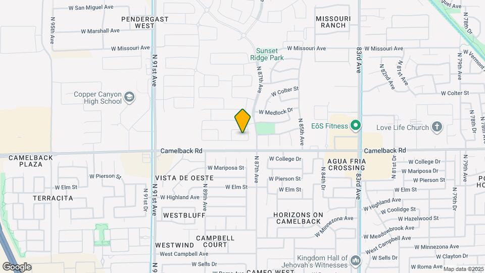 8722 W Pasadena Ave Map and Location Details