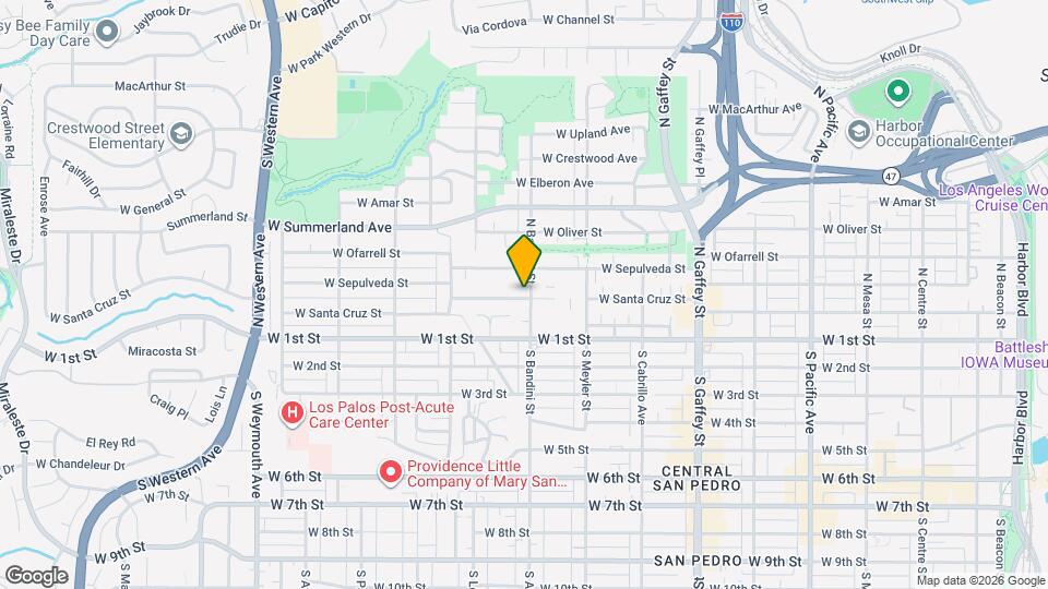 1010 W Santa Cruz St Map and Location Details