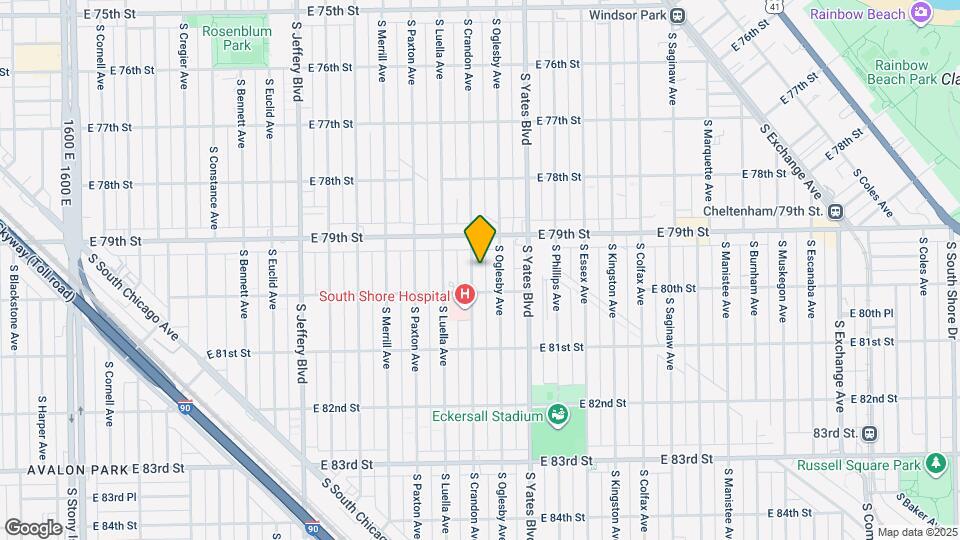 7937 S Crandon Ave Map and Location Details