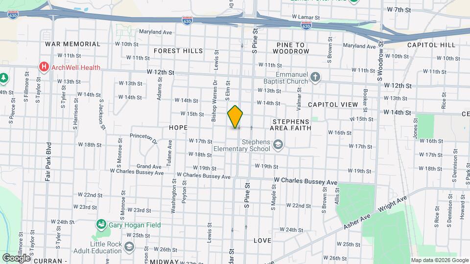 1608 S Cedar St Map and Location Details