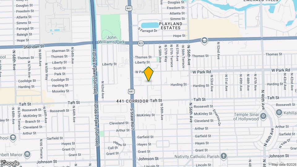 5843 Harding St Map and Location Details