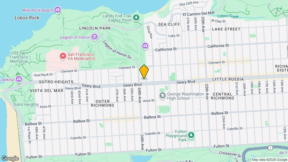 499 33rd Ave Map and Location Details