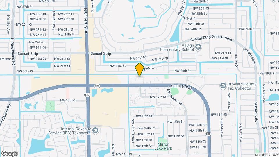 7441 W Sunrise Blvd Map and Location Details