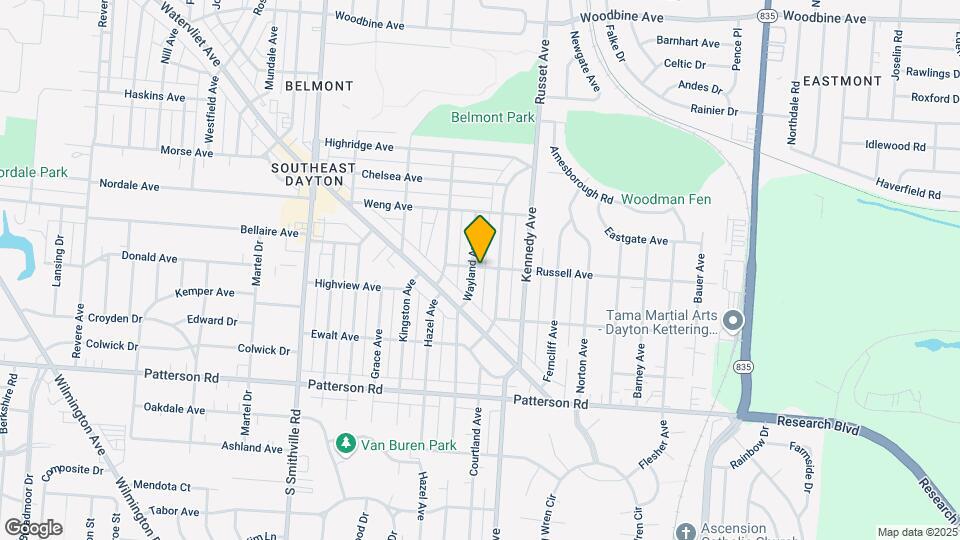 2700 Wayland Ave Map and Location Details