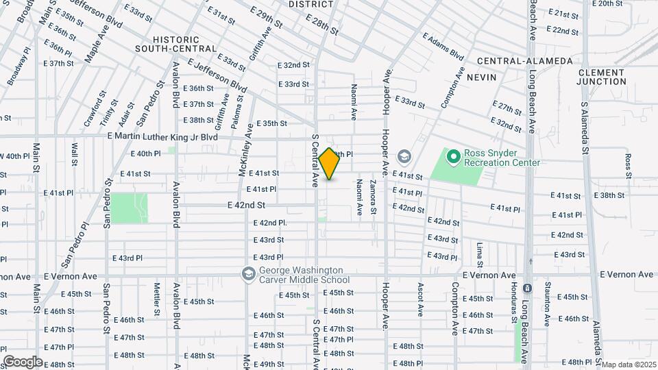 1129 E 41st Pl Mapa y Detalles de la Ubicación