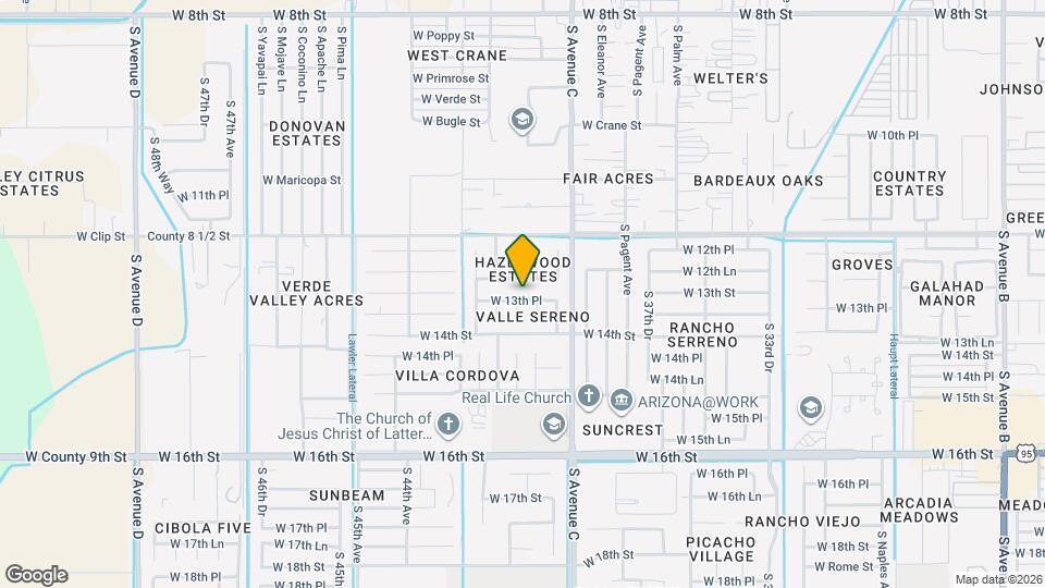 4114 W 13th Pl Map and Location Details