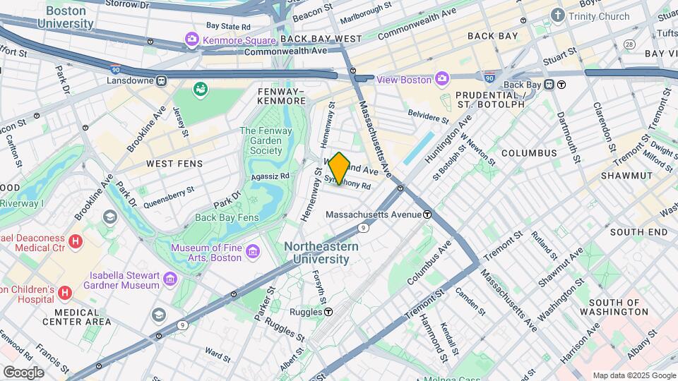 95 Gainsborough St, Unit 006 Map and Location Details