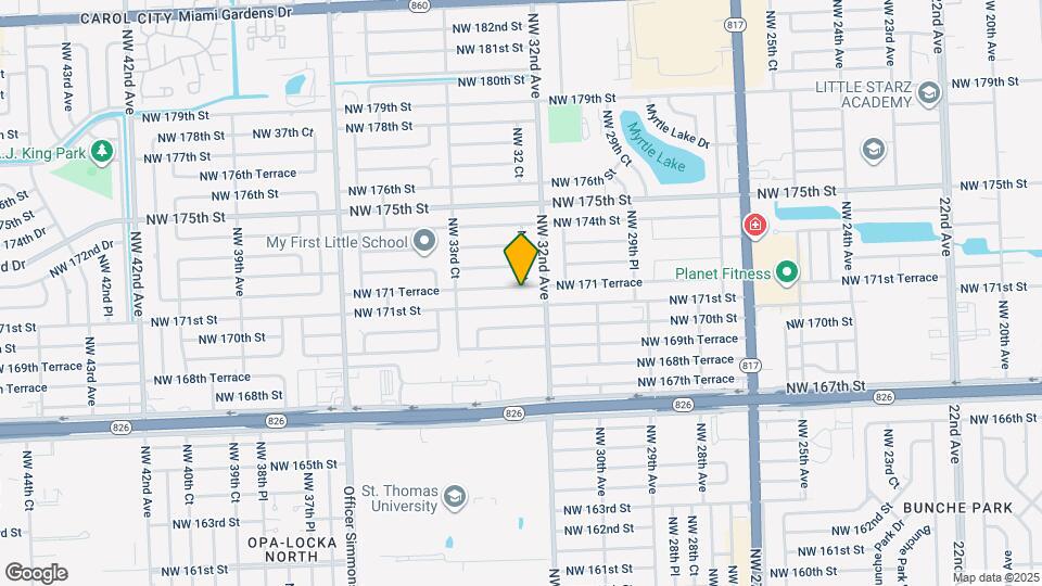 3230 NW 171 Terrace Map and Location Details