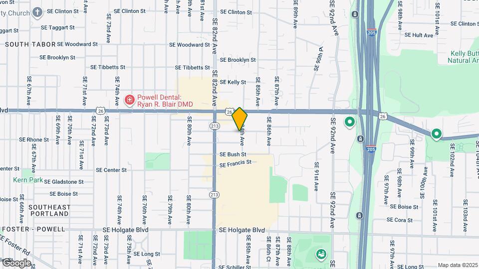 8356 SE Lafayette St Map and Location Details