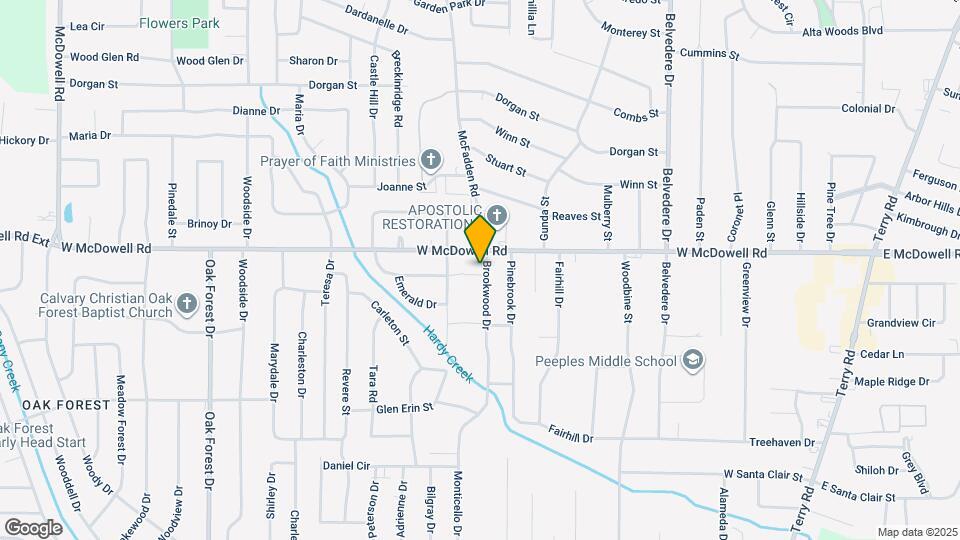 2609 Brookwood Dr Map and Location Details