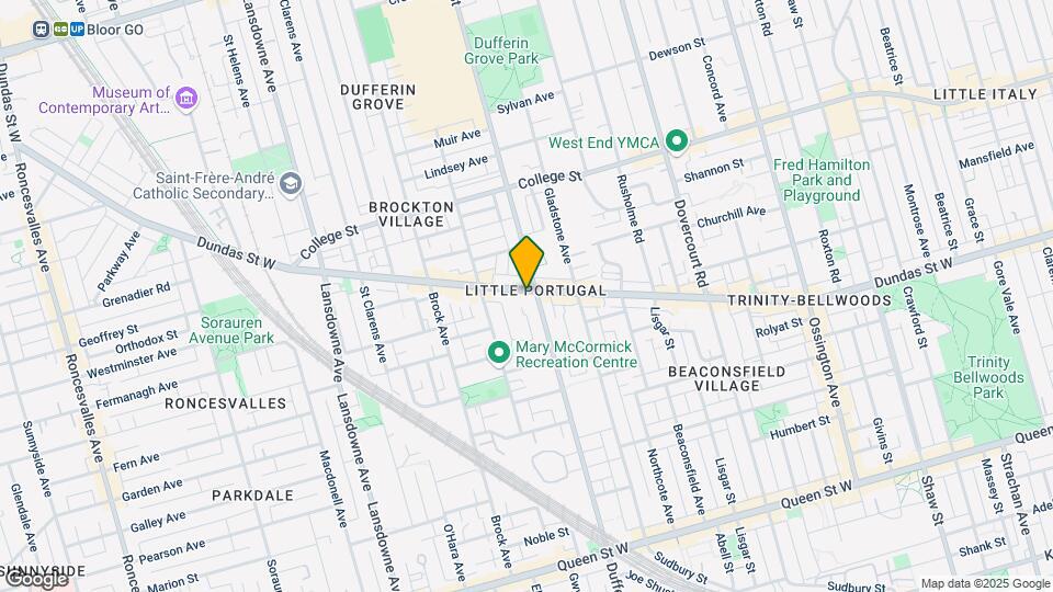 1497 Dundas St W Map and Location Details