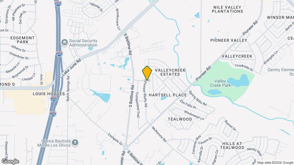 2508 Pioneer Bluffs Rd Map and Location Details