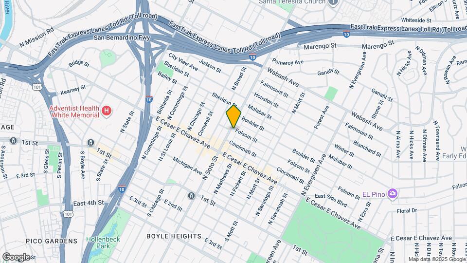 424 N Soto St Mapa y Detalles de la Ubicación