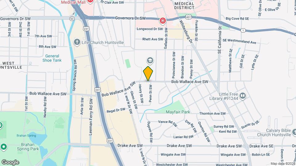 601 Bob Wallace Ave SW Mapa y Detalles de la Ubicación