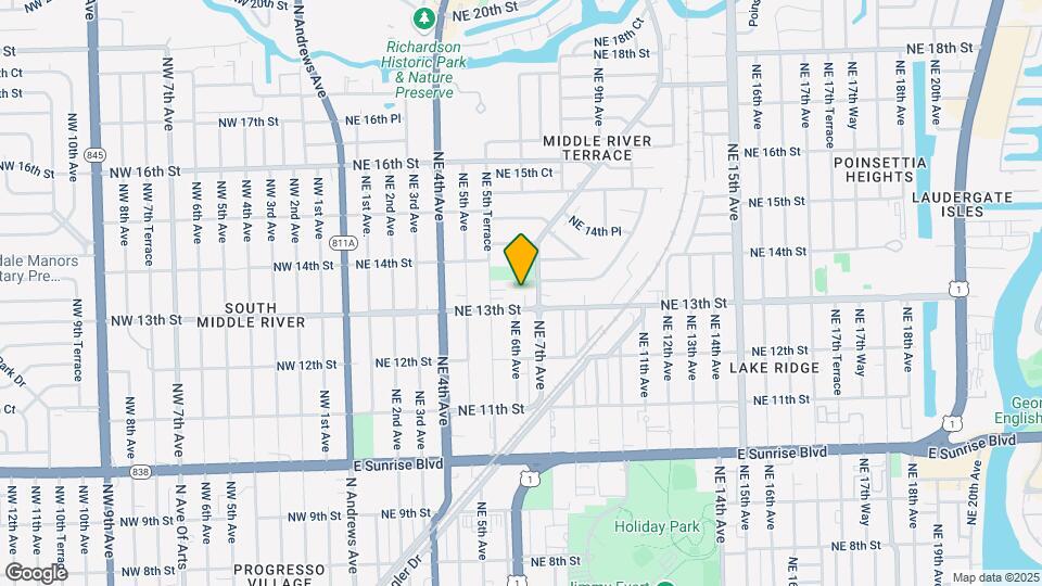 1317 N Dixie Hwy Map and Location Details