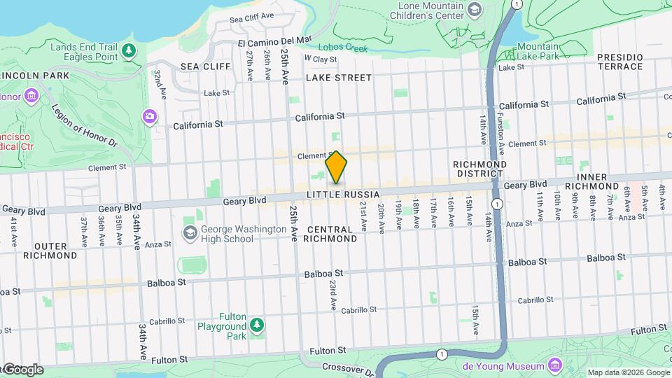 5836 Geary Blvd Map and Location Details