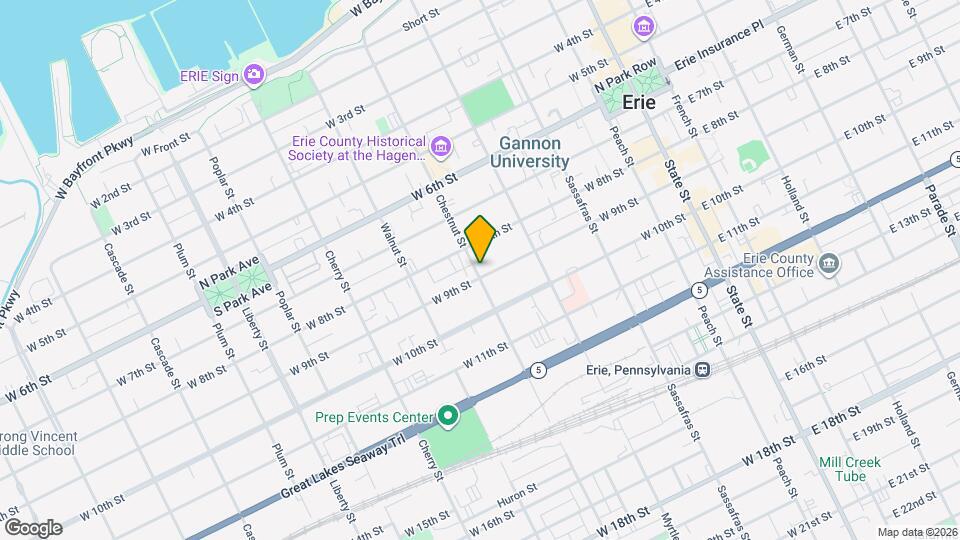 825 Chestnut St Map and Location Details