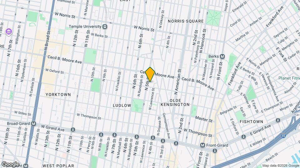 1651 N 5th St Map and Location Details