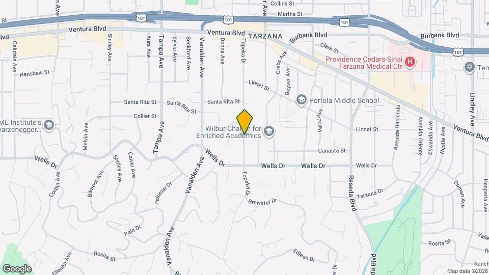 5202 Topeka Dr Map and Location Details