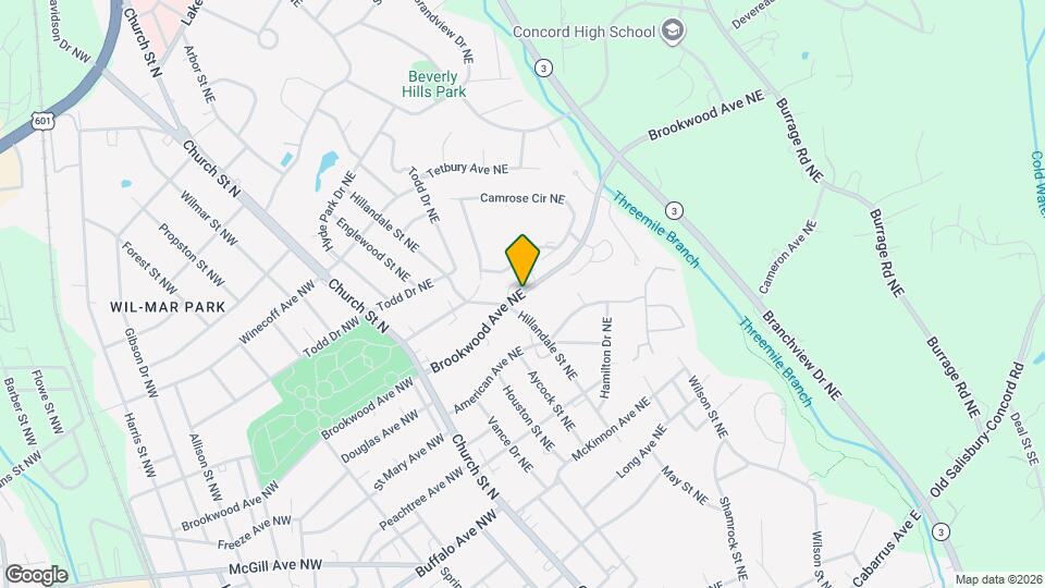 134 Brookwood Ave NE Map and Location Details