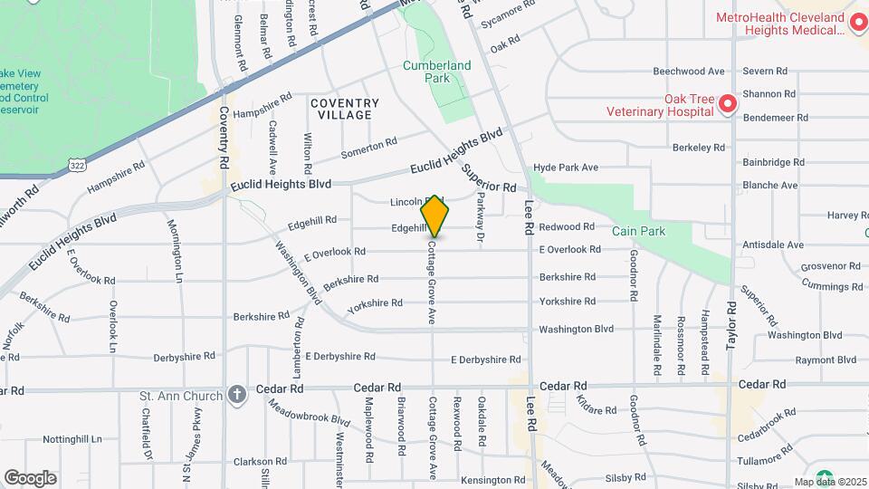 3075 E Overlook Rd Map and Location Details