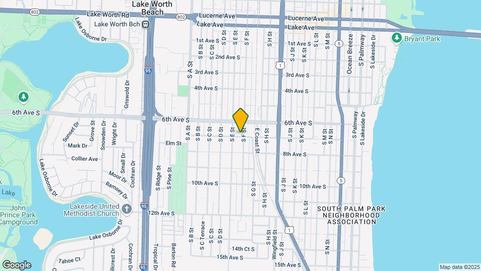617-625 S F St Mapa y Detalles de la Ubicación
