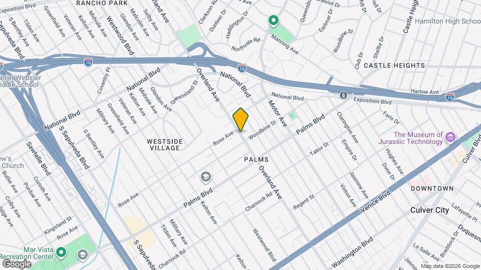 3373 Overland Ave Map and Location Details