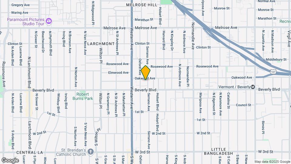 331 N Serrano Ave Map and Location Details