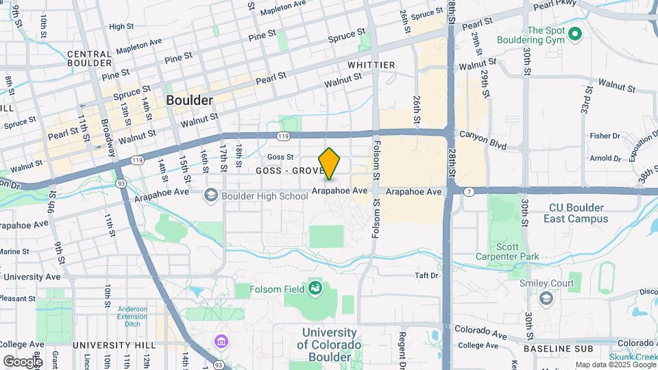 2205 Arapahoe Ave Map and Location Details